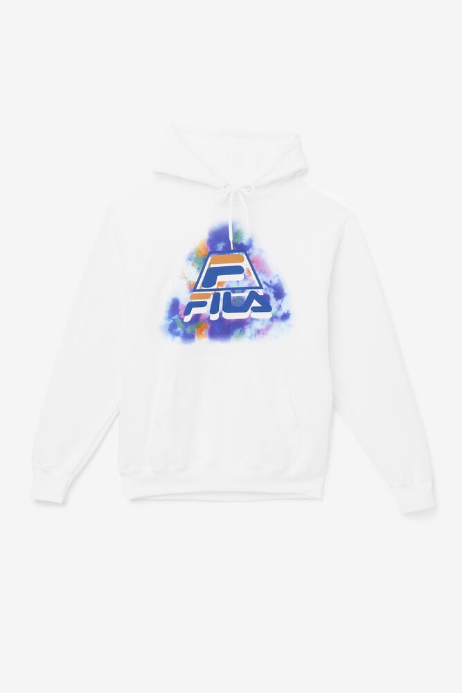 Fila Hoodie Panske Dracen Tie Dye Biele - RBNKJ4893